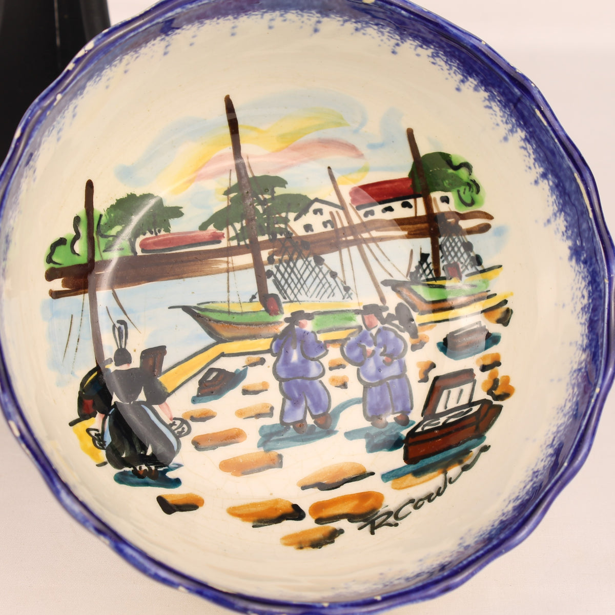 MBFA Pornic Kom "La Baule" | Handbeschilderd Frans Aardewerk | 15 cm