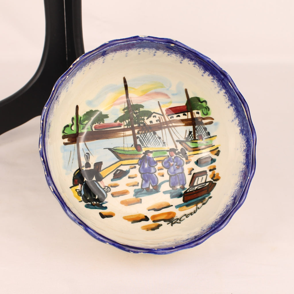 MBFA Pornic Kom "La Baule" | Handbeschilderd Frans Aardewerk | 15 cm