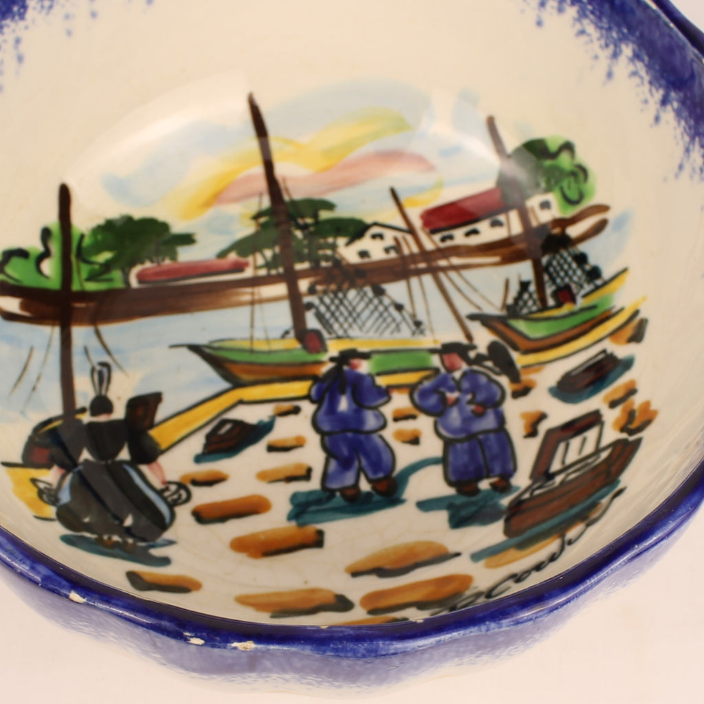 MBFA Pornic Kom "La Baule" | Handbeschilderd Frans Aardewerk | 15 cm