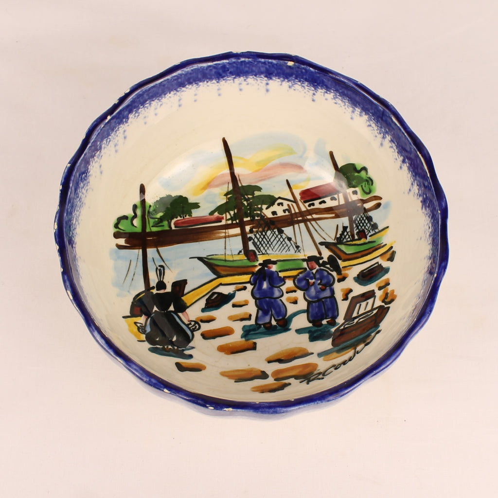 MBFA Pornic Kom "La Baule" | Handbeschilderd Frans Aardewerk | 15 cm