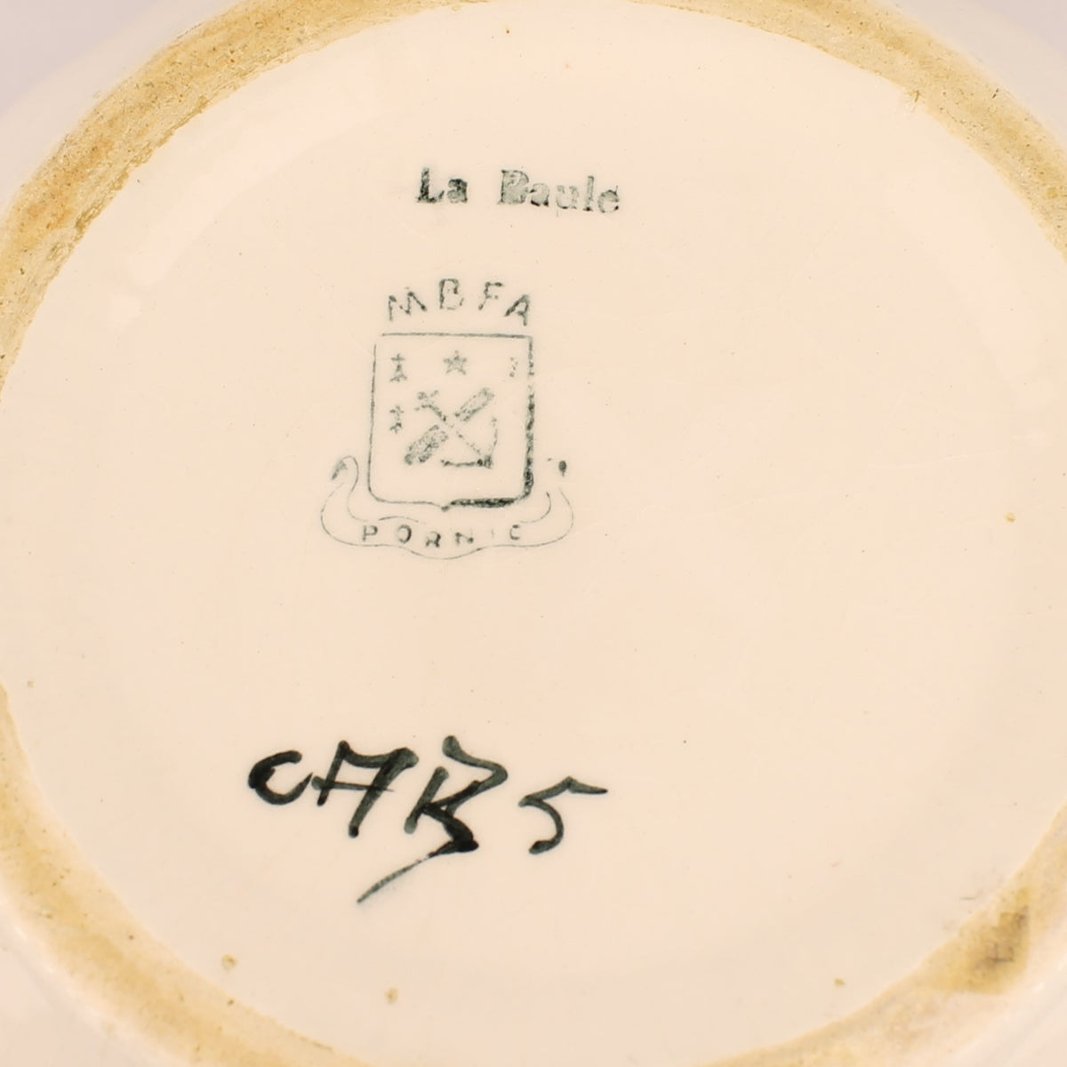 MBFA Pornic Kom "La Baule" | Handbeschilderd Frans Aardewerk | 15 cm