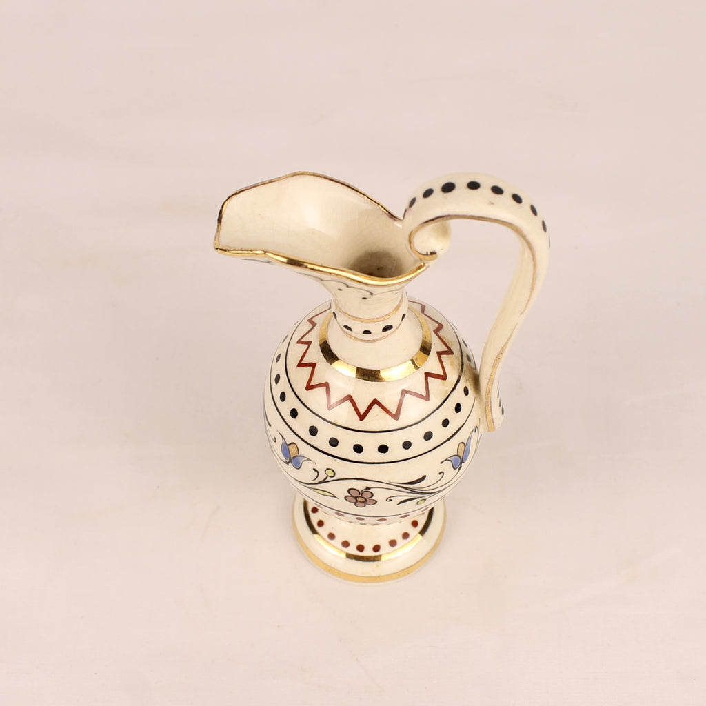 Sierkannetje met Verguld Decor | Handgemaakt Aardewerk | ca. 1955-1975