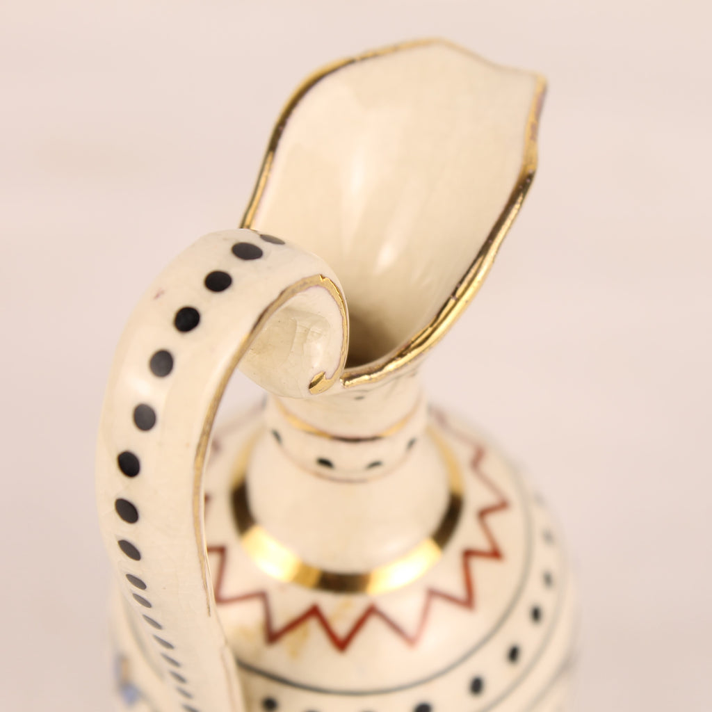 Sierkannetje met Verguld Decor | Handgemaakt Aardewerk | ca. 1955-1975