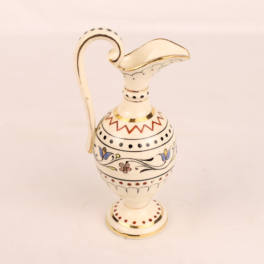 Sierkannetje met Verguld Decor | Handgemaakt Aardewerk | ca. 1955-1975