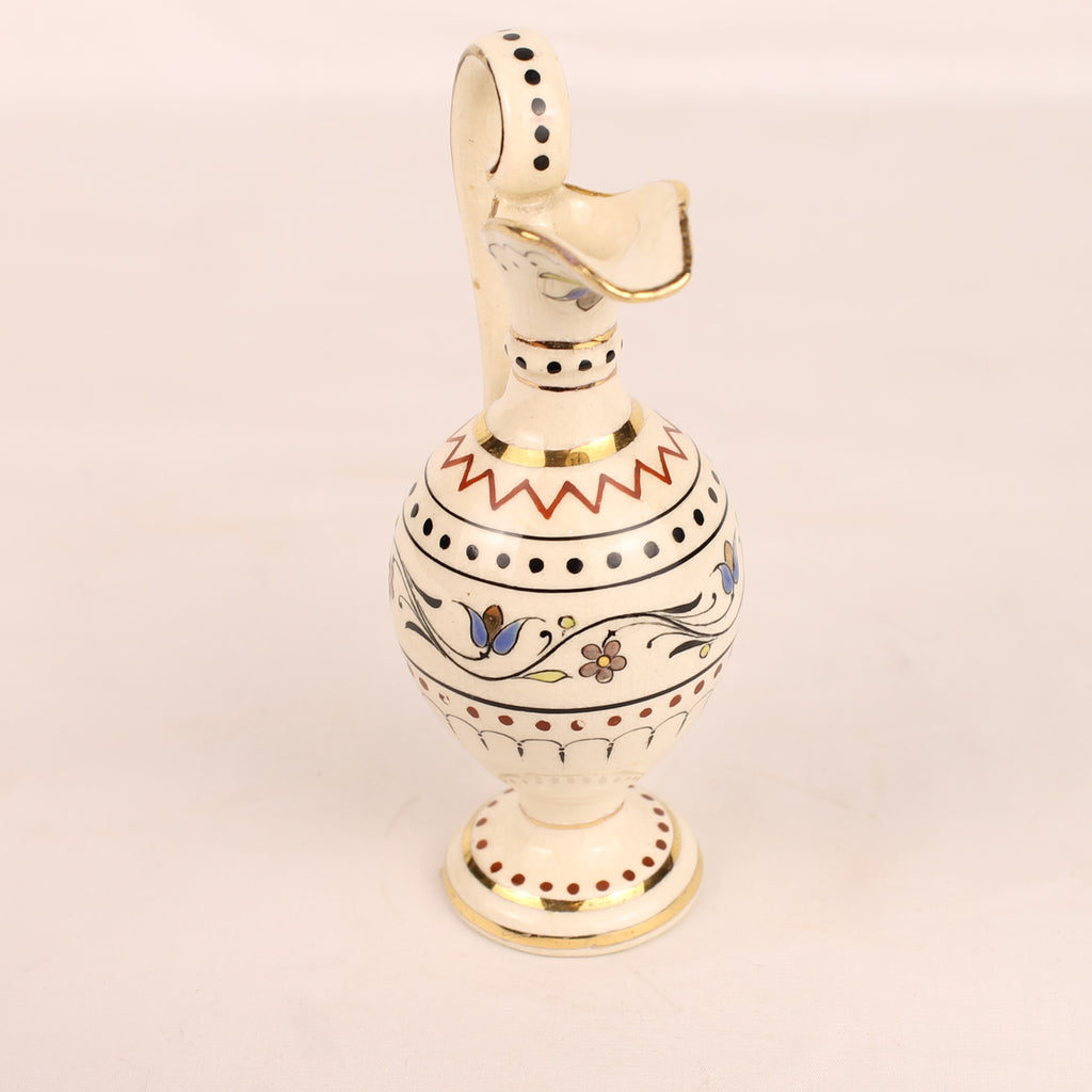 Sierkannetje met Verguld Decor | Handgemaakt Aardewerk | ca. 1955-1975