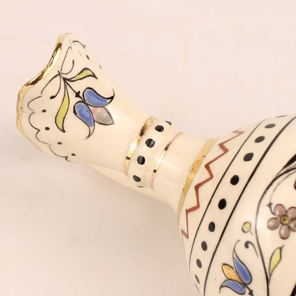 Sierkannetje met Verguld Decor | Handgemaakt Aardewerk | ca. 1955-1975