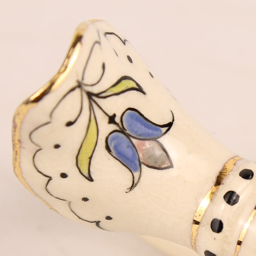 Sierkannetje met Verguld Decor | Handgemaakt Aardewerk | ca. 1955-1975