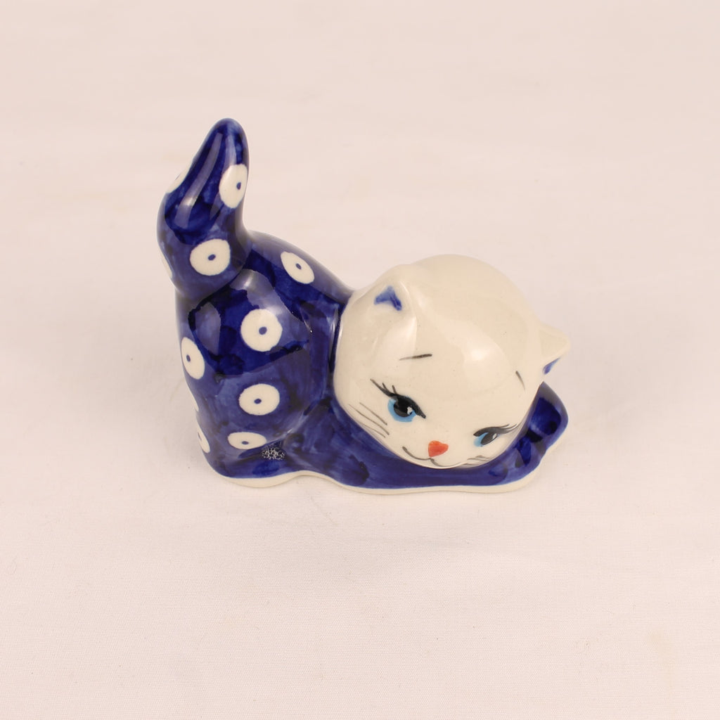 Pools Keramisch Kattenbeeldje | Ceramika Bolesławiec | Hand Made in Poland