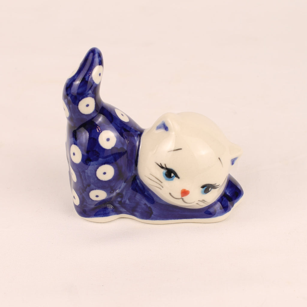 Pools Keramisch Kattenbeeldje | Ceramika Bolesławiec | Hand Made in Poland