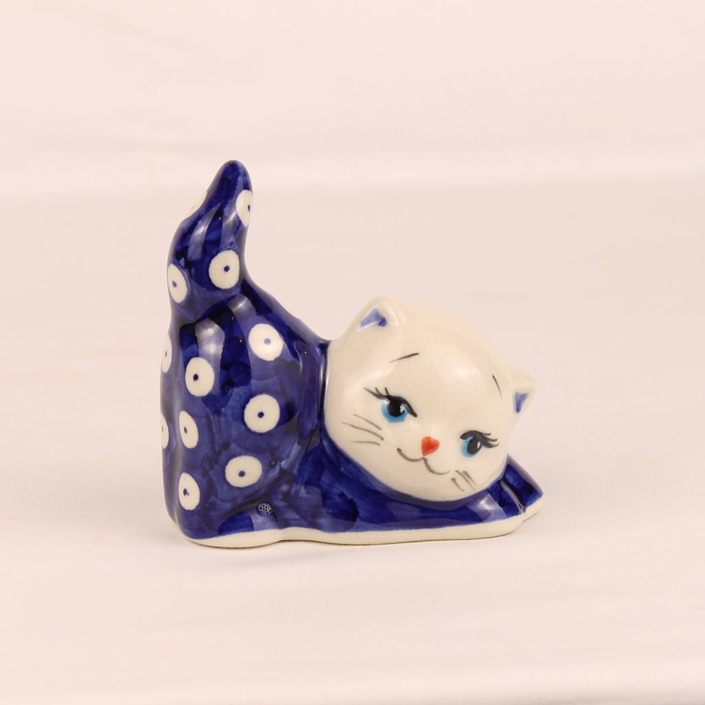 Pools Keramisch Kattenbeeldje | Ceramika Bolesławiec | Hand Made in Poland