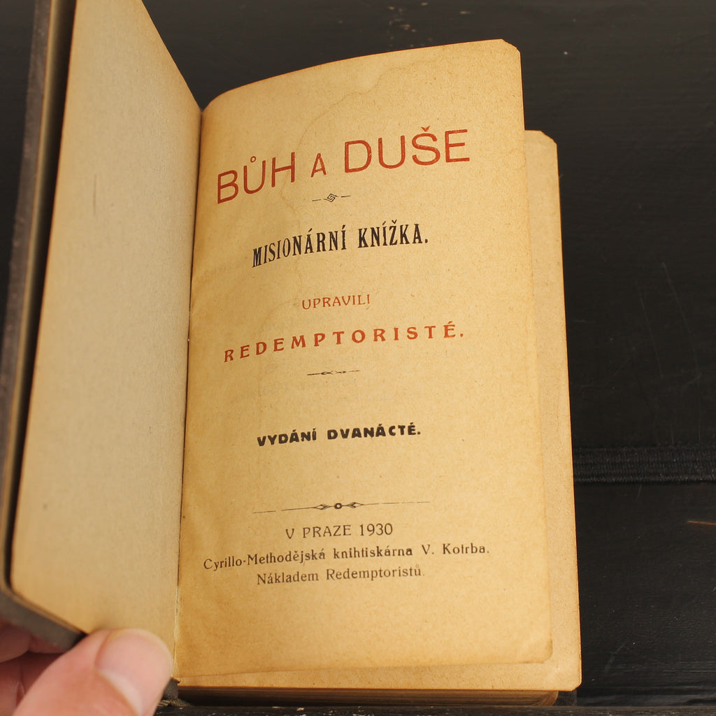 Dio e l'anima | Libro di preghiere cattolico ceco | Redentoristi | Praga 1930