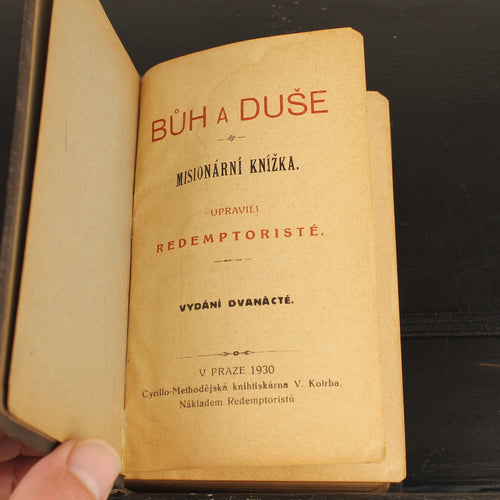 God and Soul | Czech Catholic Prayer Book | Redemptorists | Prague 1930