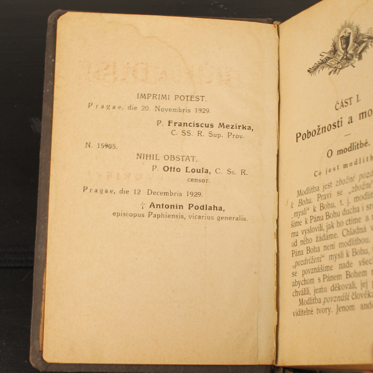 Dios y el alma | Libro de oraciones católico checo | Redentoristas | Praga 1930