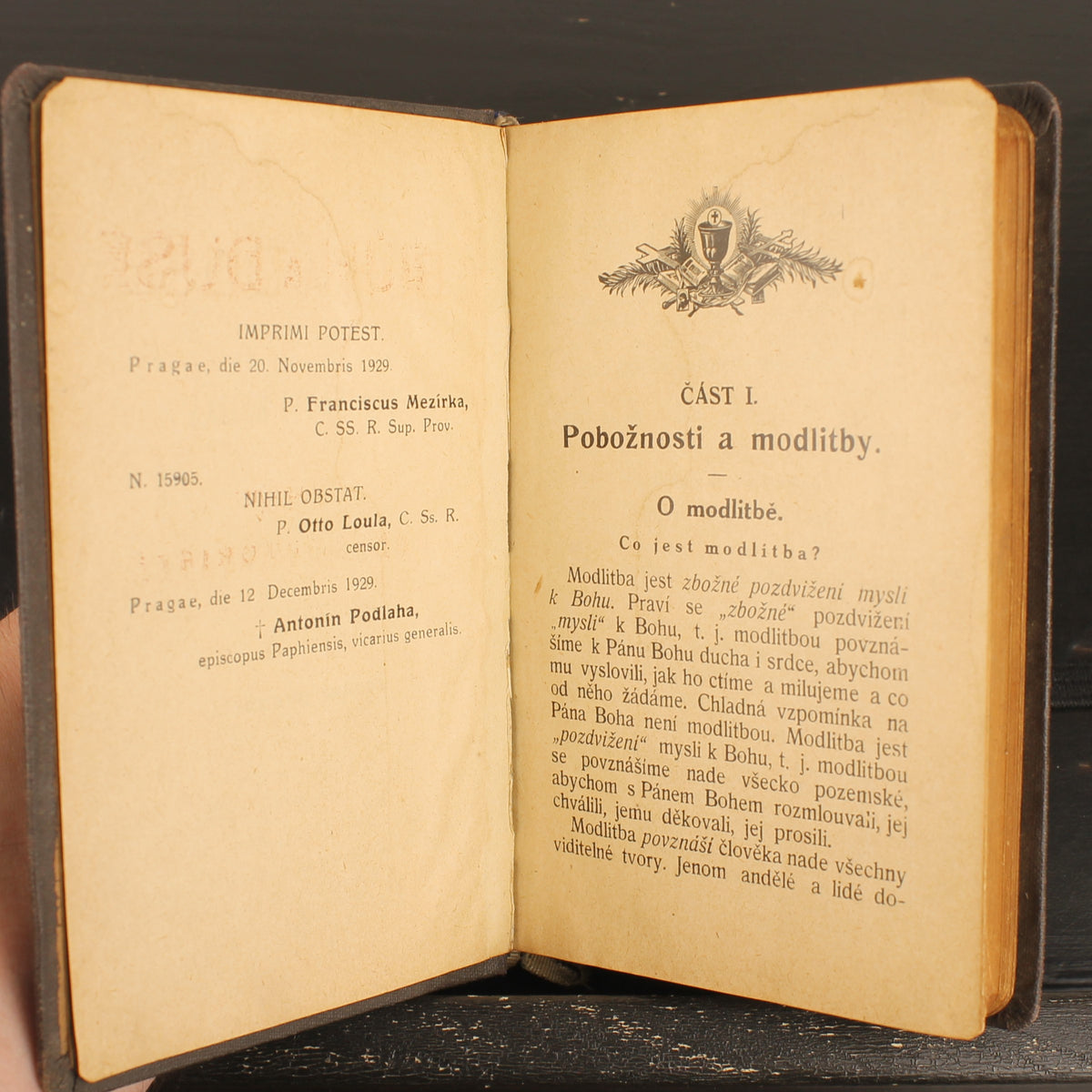 Dio e l'anima | Libro di preghiere cattolico ceco | Redentoristi | Praga 1930