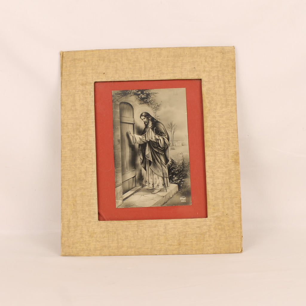 Prent Christus aan de Deur | Albrecht & Meister Berlin | ca. 1920-1940
