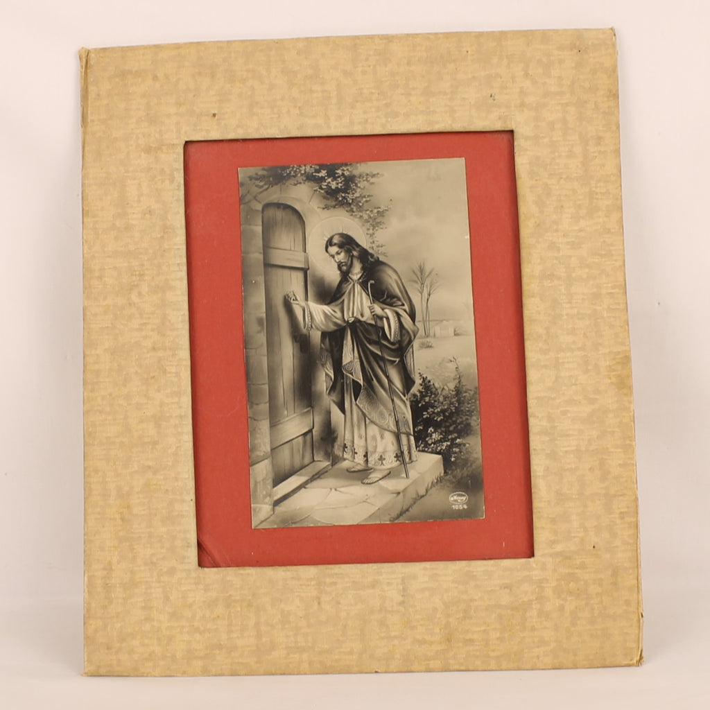 Prent Christus aan de Deur | Albrecht & Meister Berlin | ca. 1920-1940
