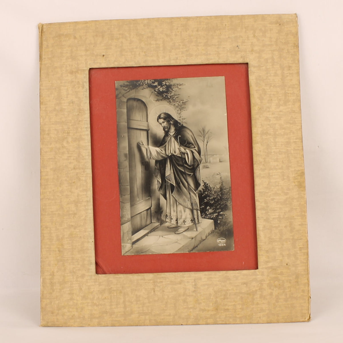 Prent Christus aan de Deur | Albrecht & Meister Berlin | ca. 1920-1940