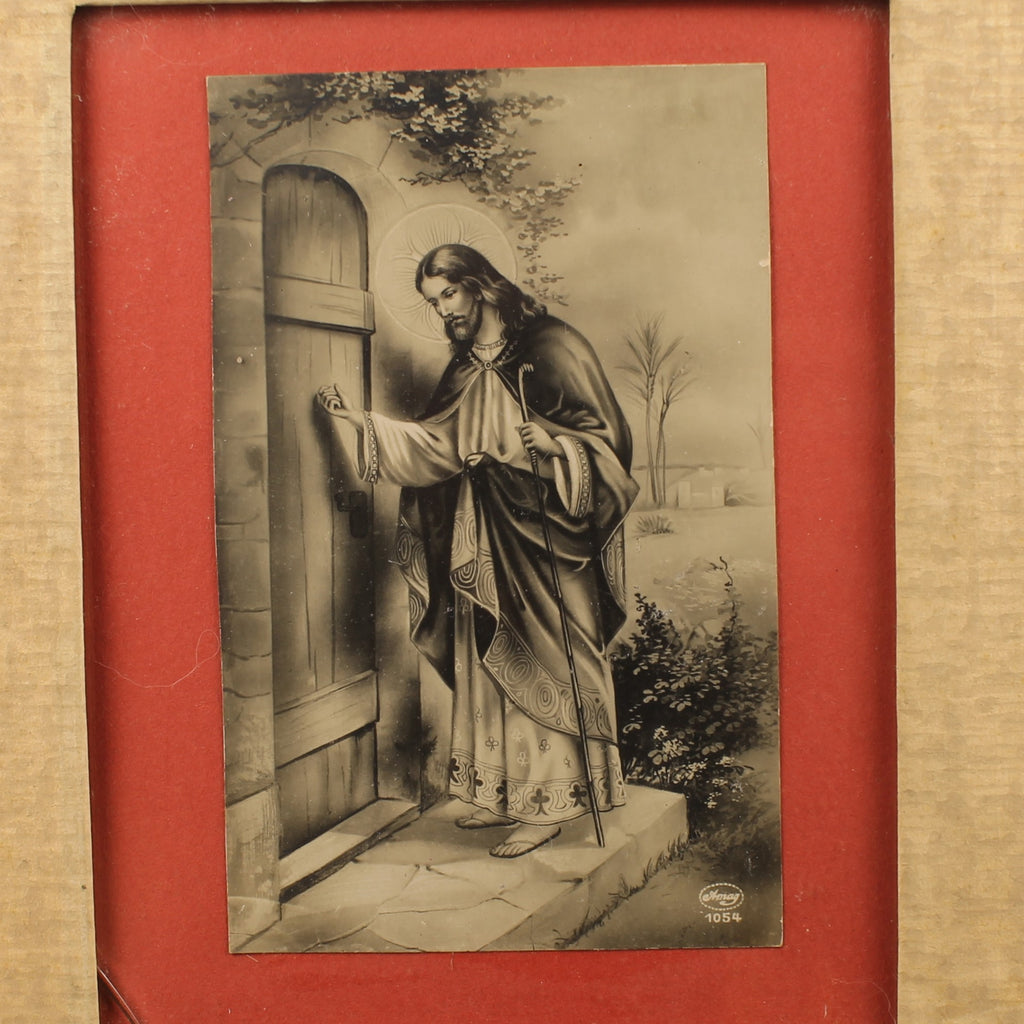 Prent Christus aan de Deur | Albrecht & Meister Berlin | ca. 1920-1940