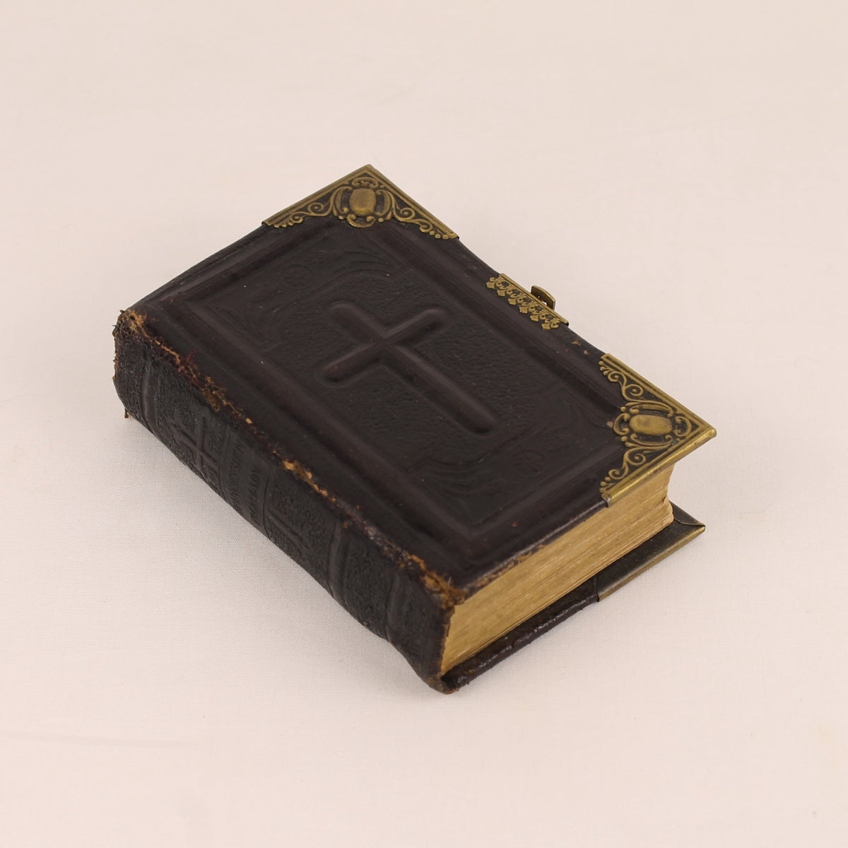 Livro de Orações Paroissien Romain 1890 | Pele, Ferragens e Fecho em Latão | Limoges