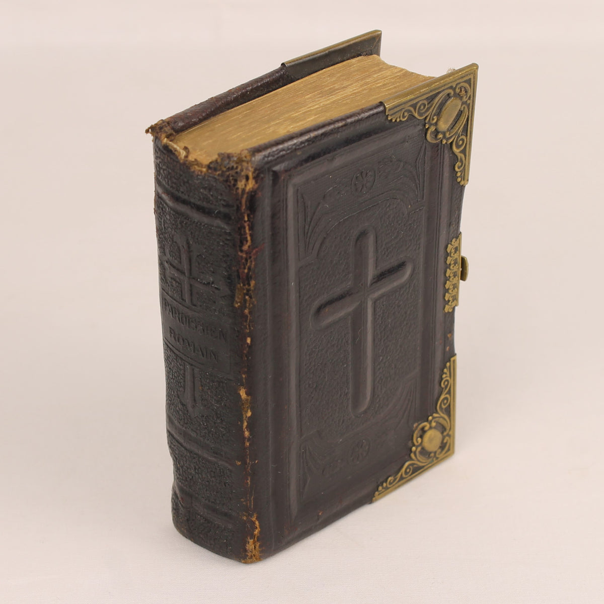 Paroissien Romain Gebedenboek 1890 | Leer, Messing Beslag & Slot | Limoges