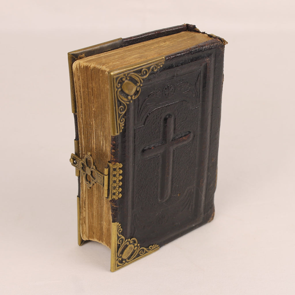 Livro de Orações Paroissien Romain 1890 | Pele, Ferragens e Fecho em Latão | Limoges