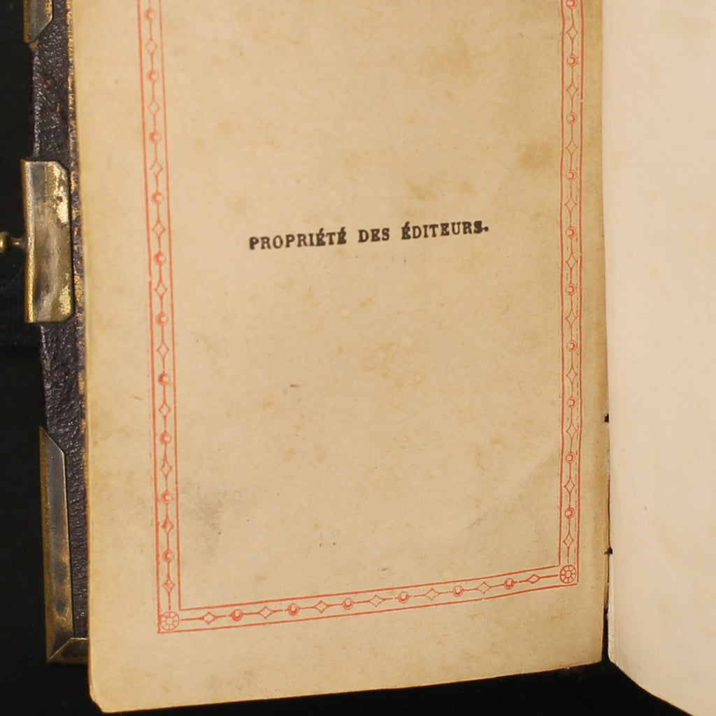 Livro de Orações Paroissien Romain 1890 | Pele, Ferragens e Fecho em Latão | Limoges