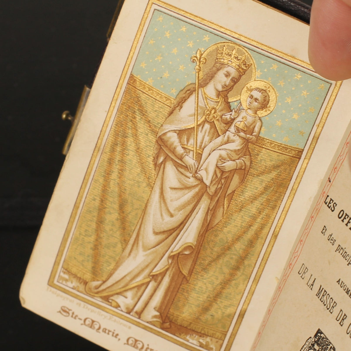 Paroissien Romain Gebedenboek 1890 | Leer, Messing Beslag & Slot | Limoges