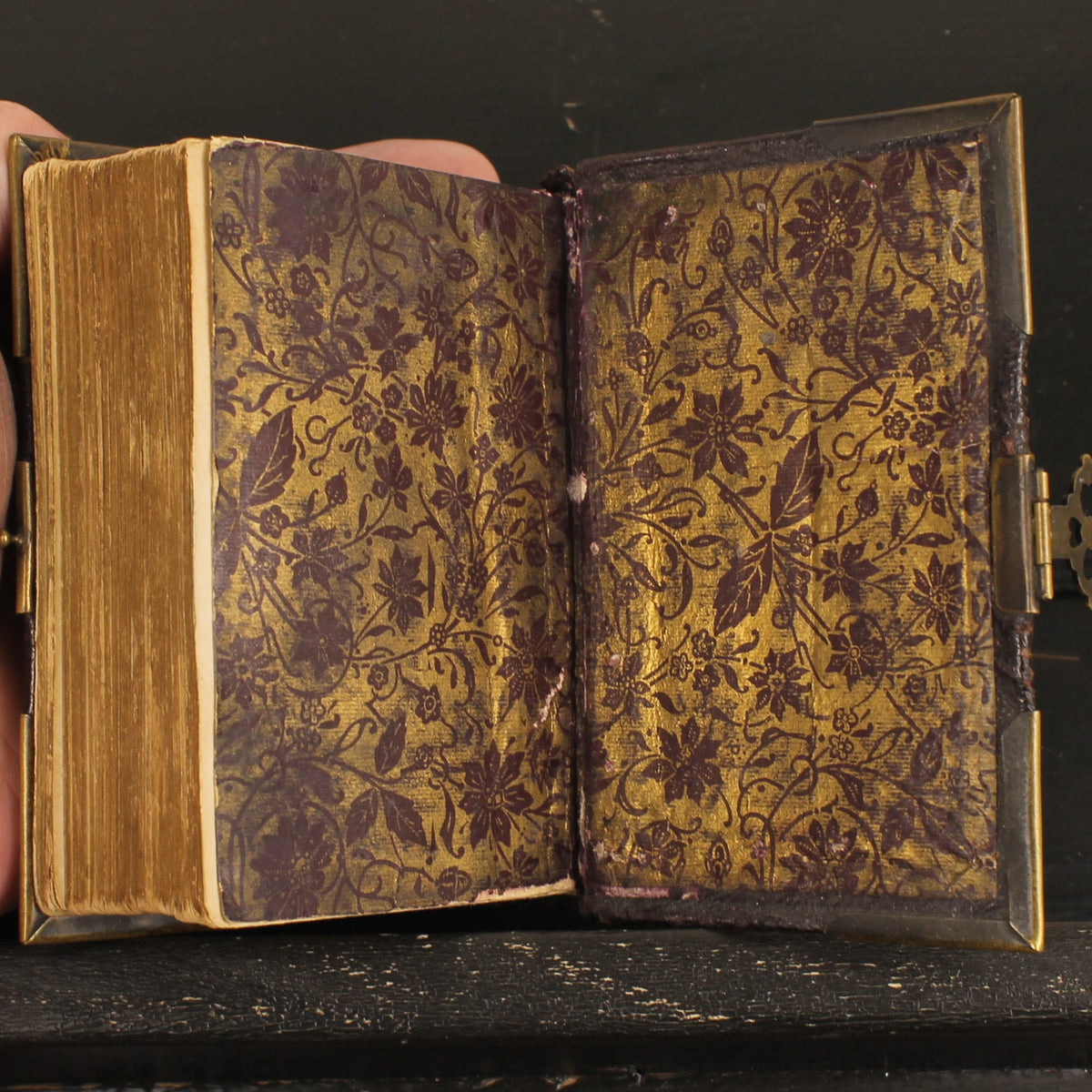 Livro de Orações Paroissien Romain 1890 | Pele, Ferragens e Fecho em Latão | Limoges