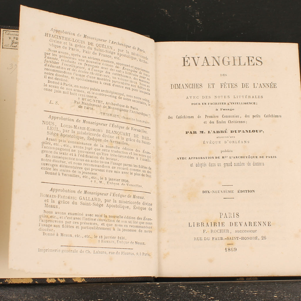 Évangéliaire français de l'abbé Dupanloup | Paris 1869 | 19e édition