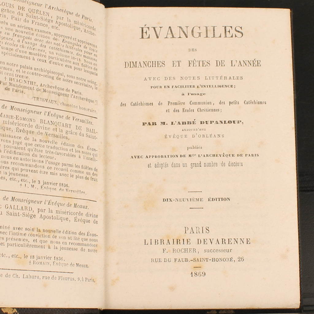 Évangéliaire français de l'abbé Dupanloup | Paris 1869 | 19e édition
