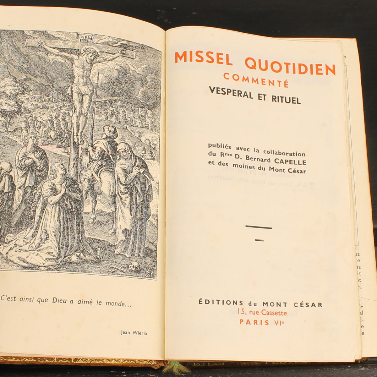 Missel Quotidien avec Cerfs | Mont-César & Brepols | 1951