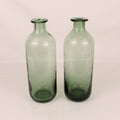 Vasi a bottiglia in vetro verde (2) | Circa 1960-1980 | 21 cm
