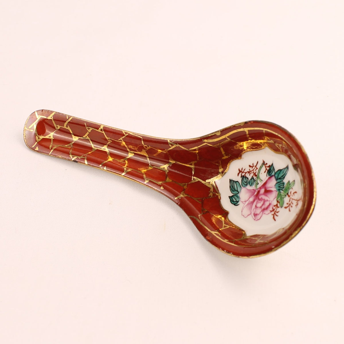 Chinese Porseleinen Lepel | Famille Rose Bloemendecor | Ca. 1950-1980