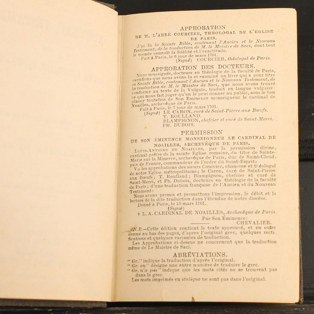 Nouveau Testament en français | Le Maistre de Saci | 1890