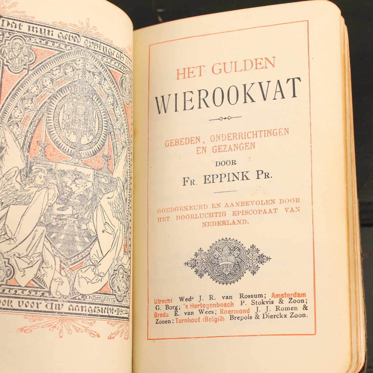 L'Encensoir d'Or - Fr. Eppink - Livre de prières ancien en cuir 1907