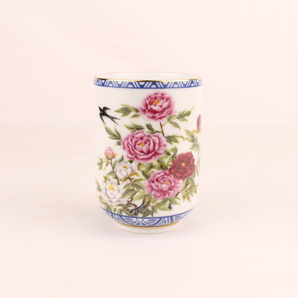 Tasse à thé japonaise Franklin Porcelain | Kachō Jūnikagetsu | 1985