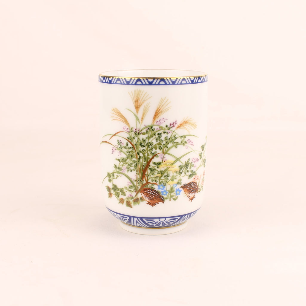 Taza de té japonesa Franklin Porcelain | Kachō Jūnikagetsu | 1985