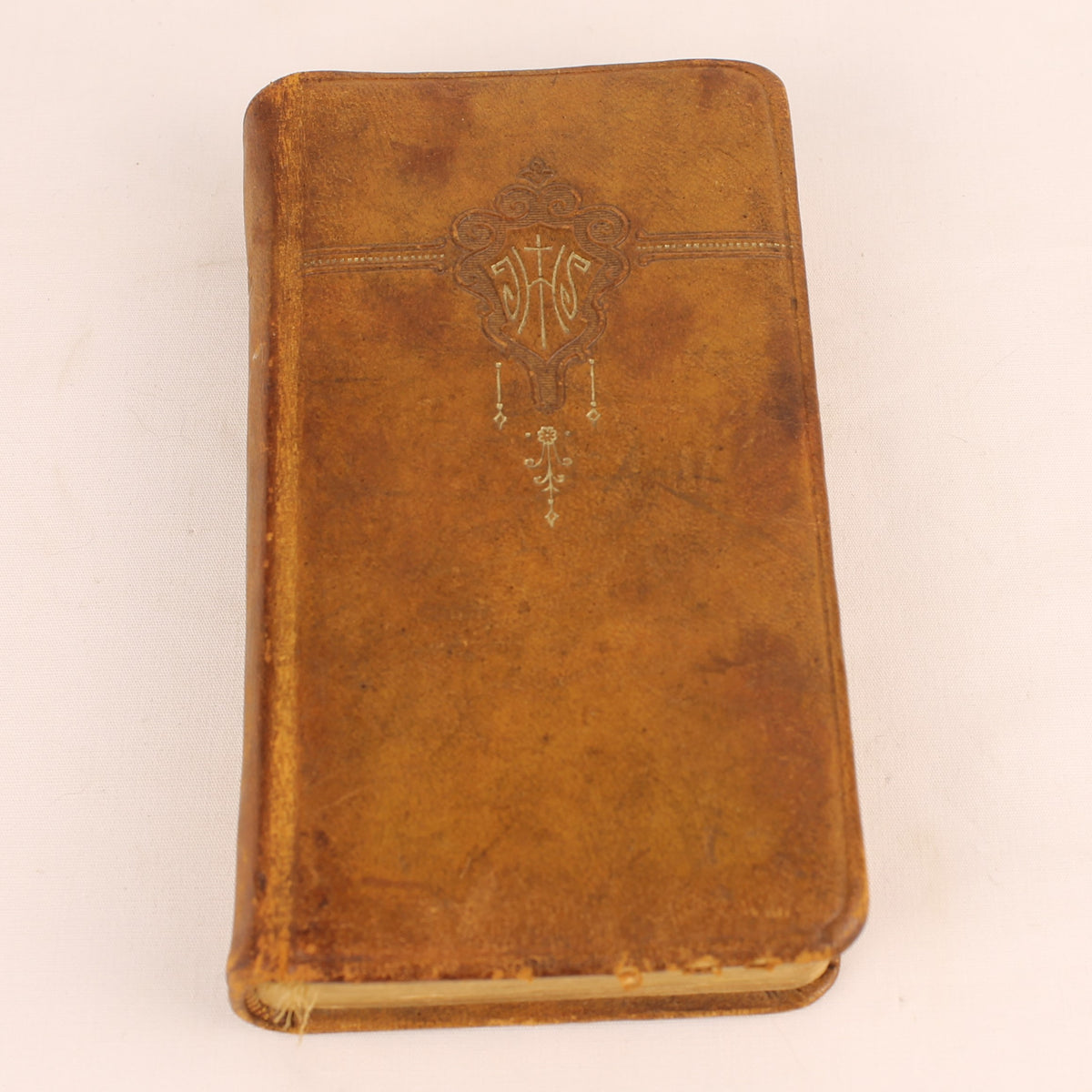 Ave Maria - Livro de Orações Antigo em Pele - Brepols Turnhout 1924