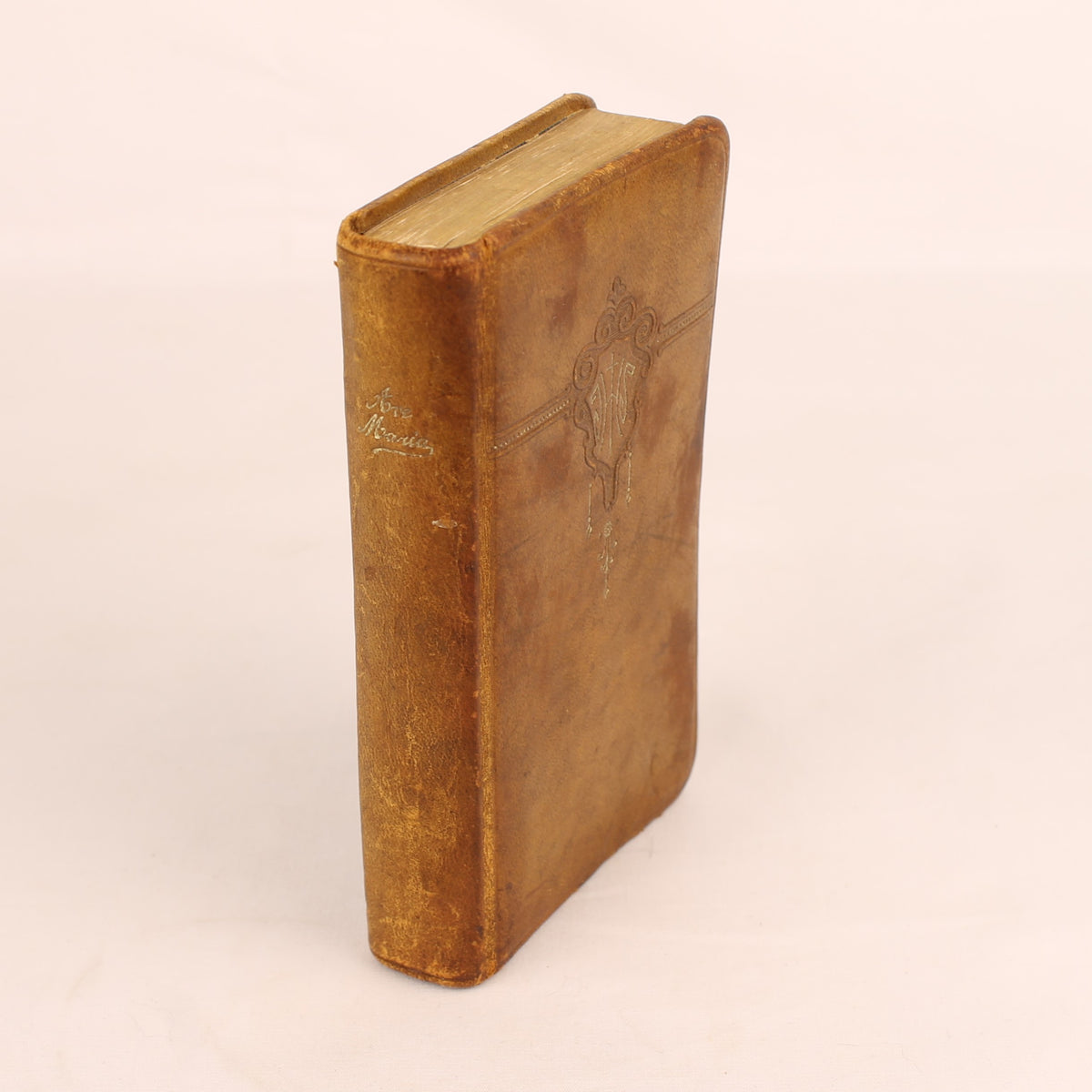 Ave Maria - Antiek Leren Gebedenboek - Brepols Turnhout 1924
