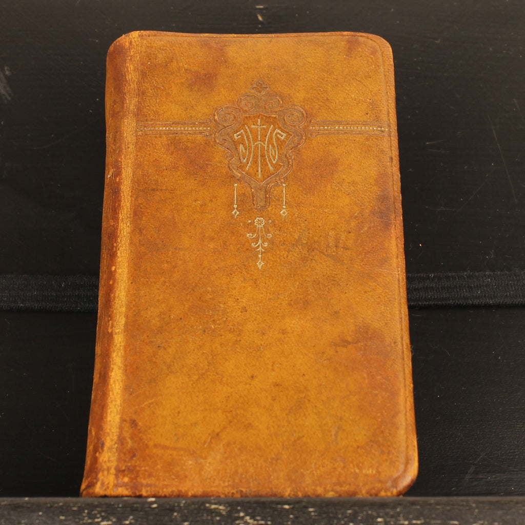 Ave Maria - Livro de Orações Antigo em Pele - Brepols Turnhout 1924