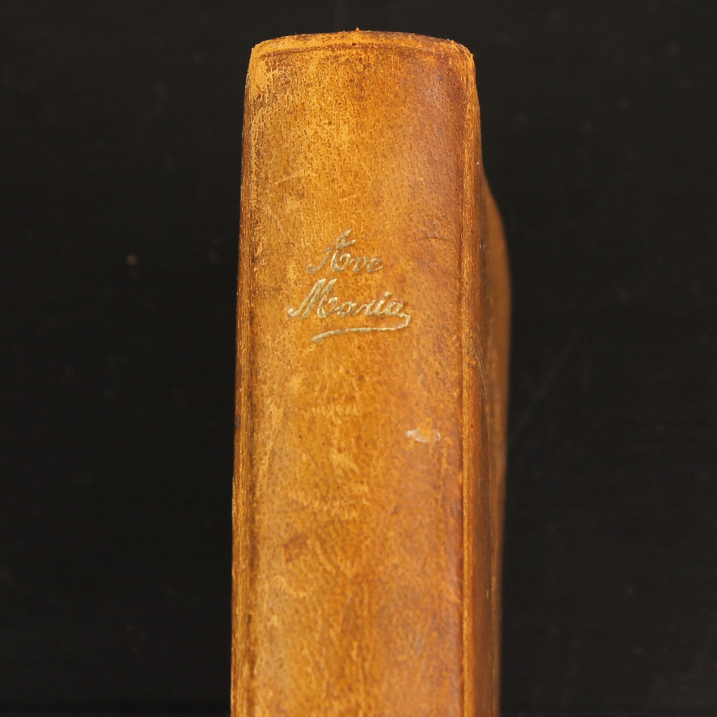 Ave Maria - Livro de Orações Antigo em Pele - Brepols Turnhout 1924