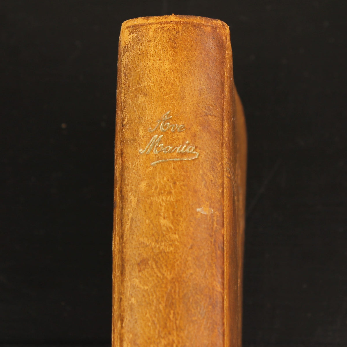 Ave Maria - Livro de Orações Antigo em Pele - Brepols Turnhout 1924