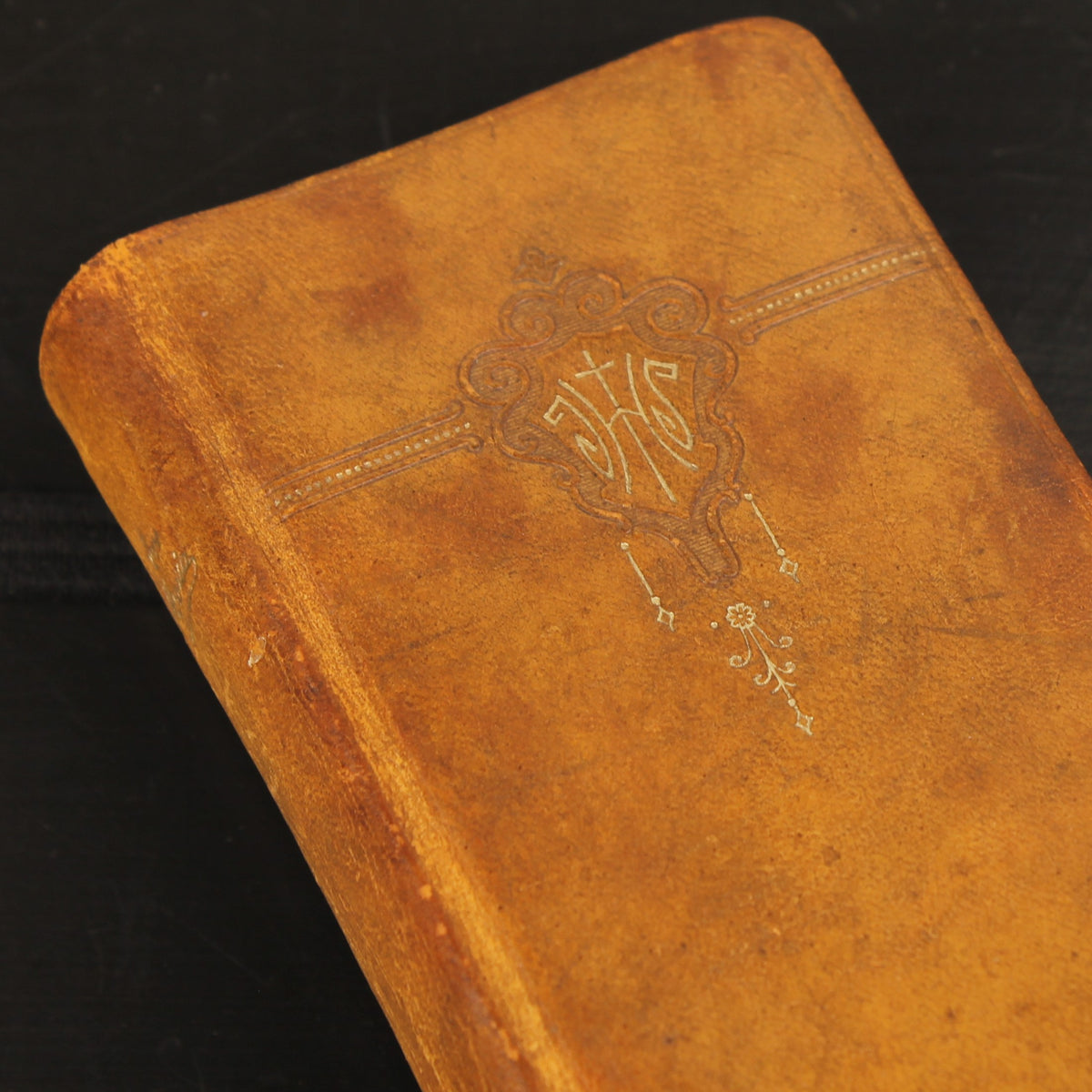 Ave Maria - Livro de Orações Antigo em Pele - Brepols Turnhout 1924