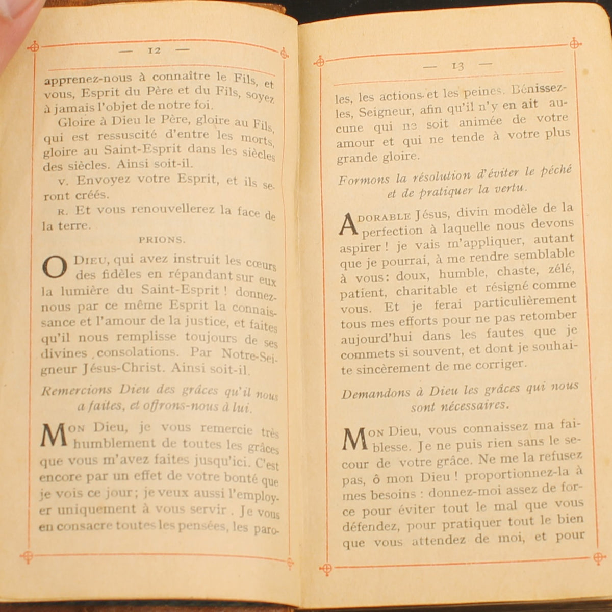 Ave Maria - Livro de Orações Antigo em Pele - Brepols Turnhout 1924