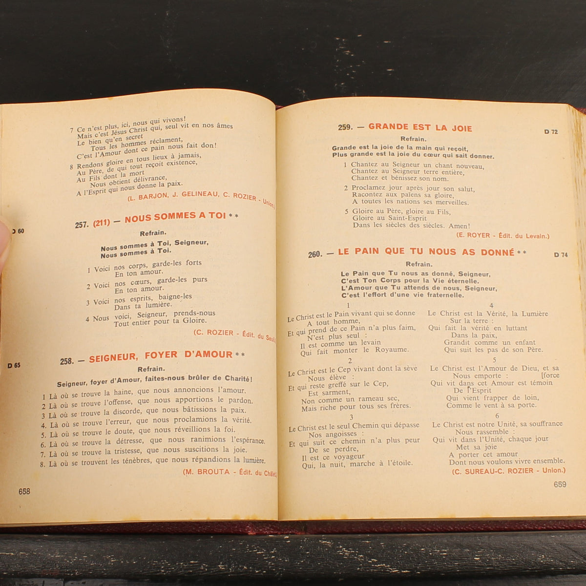 Extract from the Community Missal - Vintage French Missal - Abbé Michonneau 1968