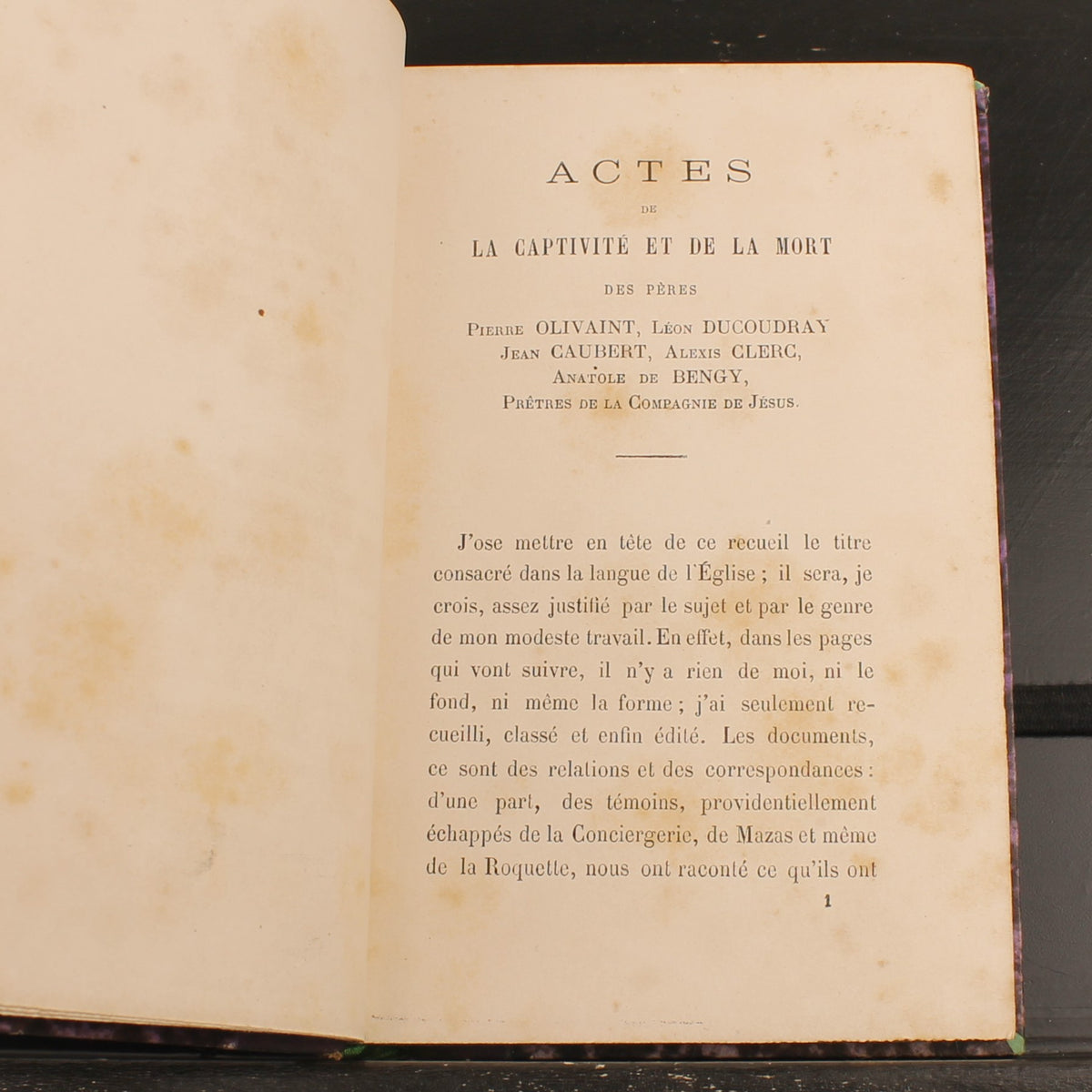 Acts of Captivity and Death - Father Armand de Ponlevoy - Antique French Book about the Paris Commune 1871