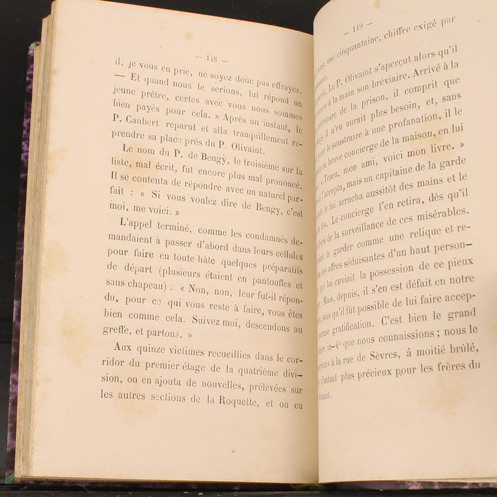 Acts of Captivity and Death - Father Armand de Ponlevoy - Antique French Book about the Paris Commune 1871