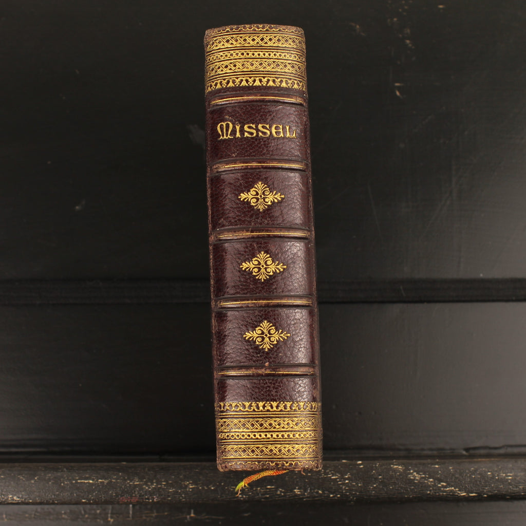Missale von Notre-Dame | Luxuriöser Ledereinband | Antikes französisches Messbuch 1891