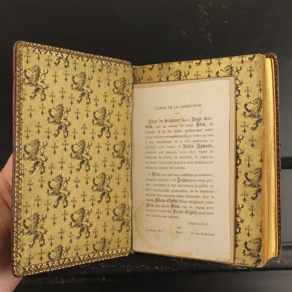 Missale von Notre-Dame | Luxuriöser Ledereinband | Antikes französisches Messbuch 1891