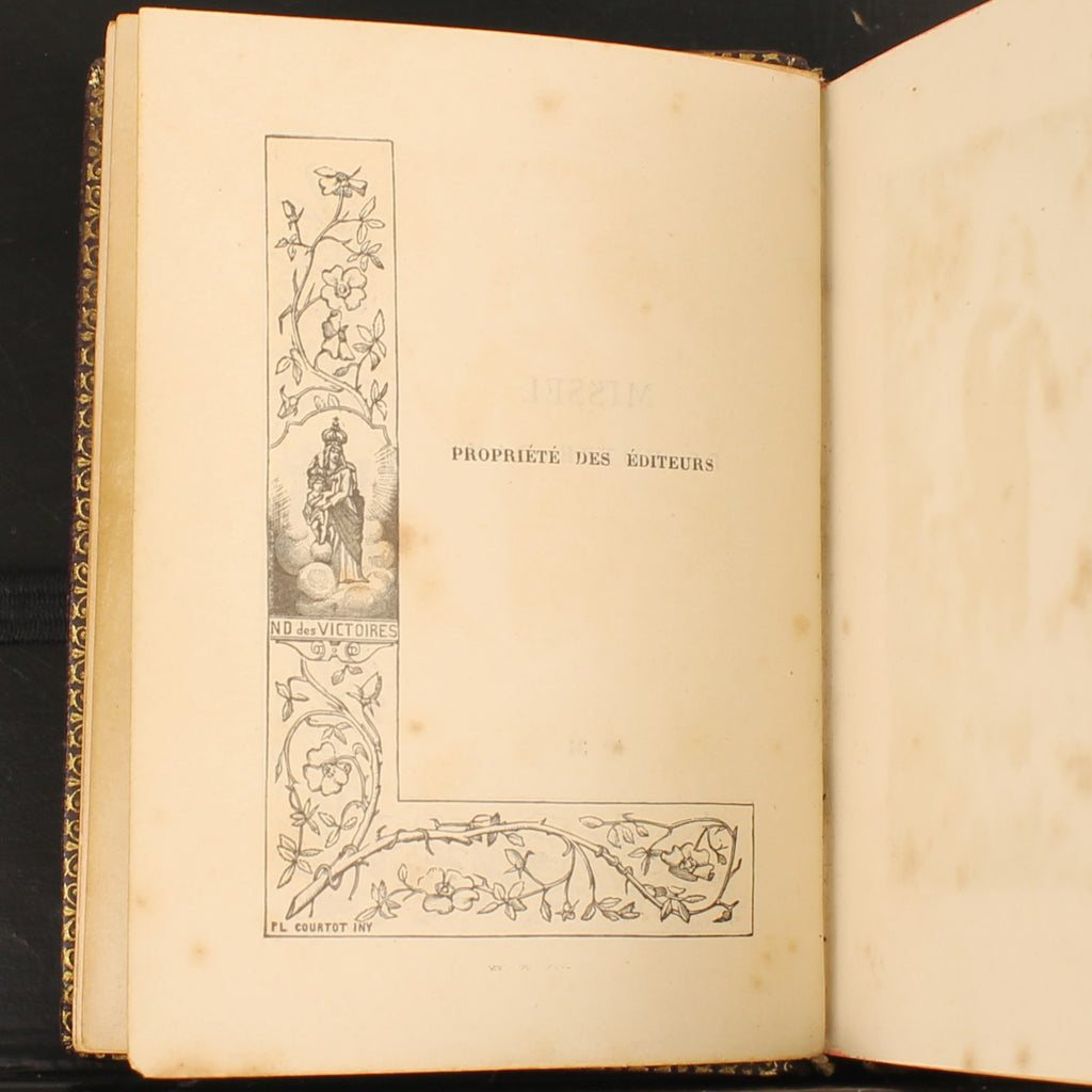Missale von Notre-Dame | Luxuriöser Ledereinband | Antikes französisches Messbuch 1891